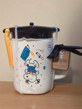 Peanuts Rae Dunn Ceramic snoopy Graduation Dream Big Mug with Tassel brand New